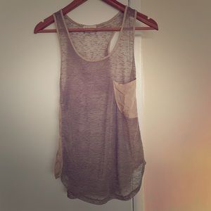 Tan sheer boutique tank